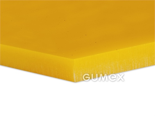 Polyurethan-Platte PU44, 1mm, Breite 1000x3000mm, 80°ShA, PU, -30°C/+80°C, gelb, 